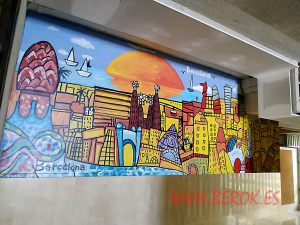 decoracion pintura mural hotel gaudi Barcelona